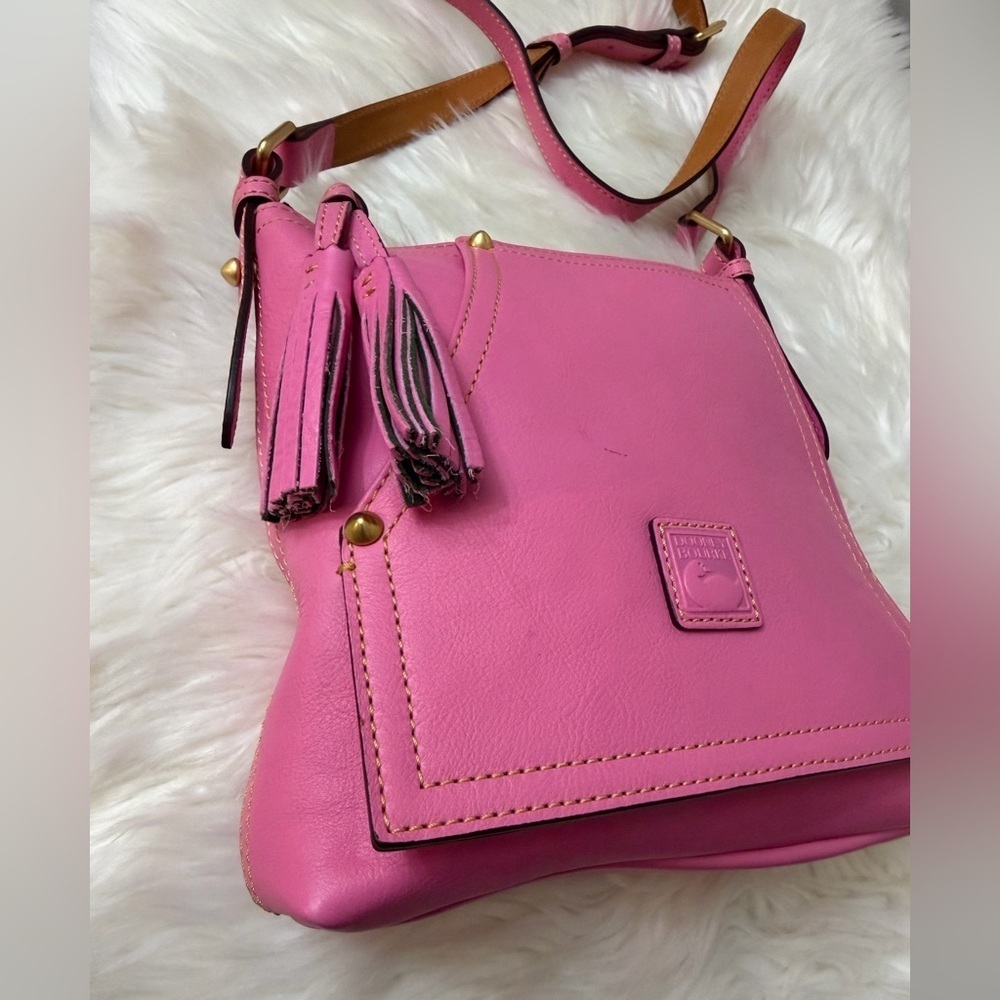 Dooney & Bourke Pink Crossbody Bag with Tassel - Picture 4 of 13